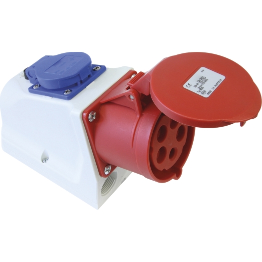 SIROX CEE wandcontactdoos 5-polig 400V 6H 32A IP44 (601.256