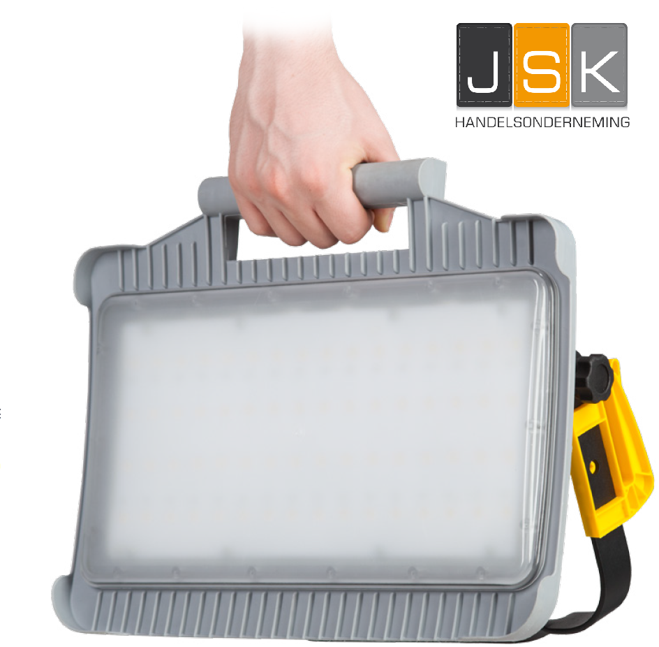 Opknappen middelen Leugen Verkoop :: Bouwlampen LED :: Werklamp LED :: Werklamp met 2 stopcontacten |  50W 4000 lumen | IP44 | Kabel (5m): H07RN-F 3X1.5mm² | 819002 - JSK  handelsonderneming