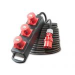 CEE 400V verlengkabel 10 meter met volrubber verdeeldoos | 5x2,5 mm² met 3x 16A CEE | 106740 | gratis verzending - JSK Handelsonderneming