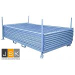 Bouwhek-stapelpallet gegalvaniseerd liggend voor 25 stuks + 4 rongen - 272267 - JSK Handelsonderneming