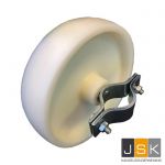 Bouwhek-wiel diameter 20 cm wit nylon t.b.v. poort