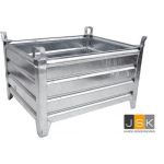 Stapelbak 100x80x50cm | gegalvaniseerd | Aboma gekeurd | met 4 hijsogen | Max. 1.500 kg - JSK Handelsonderneming