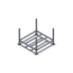Stapelpallet 83x83x50 cm gegalvaniseerd zonder hijsogen