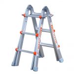 1413800100 | Waku 4 x 3 Telescoopladder | Gewicht: 10 kg | NEN 2484 / EN 131 norm | Hoogte ingeklapt: 102 cm - JSK Handelsonderneming