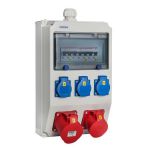 VOTHA® wandverdeler - bedraad - 1x CEE 32A / 1x CEE 16A / 3x contactdoos 230V - "WOLFSBURG" 063.113.0111 - JSK Handelsonderneming