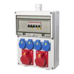 VOTHA® wandverdeler - bedraad "WÜRZBURG"  | Uitgang 1 x CEE 32 A, 400 V~1 x CEE 16 A, 400 V~2 x contactdoos 230 V,  061.112.1121 - EAN: 4028232427200