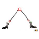 Stelcon plaathaken met hijsketting - set 1