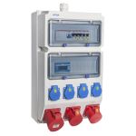 VOTHA® wandverdeler - 1x CEE 32A 400V~2x CEE 16A 400V~4x Contactdoos 230V "WUPPERTAL" 085.124.0121-1Z - EAN: 4028230340860