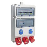 065.212.2121 | VOTHA® wandverdeler - bedraad "WUPPERTAL" | 2x CEE 32A 400V | 1x CEE 16A 400V | 2x Contactdoos 230V - JSK Handelsonderneming