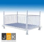 Steigerpallet 130x70cm gegalvaniseerd met gaaswanden (Müba 15309) - JSK Handelsonderneming