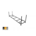 Steigerrek 300x63cm gegalvaniseerd met uitneembare staanders - JSK Handelsonderneming