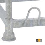 Stapelpallet 300x63cm gegalvaniseerd met uitneembare staanders [CLONE]