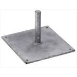 Steiger-voetplaat, vast- verzinkt 125 x 125 x 5mm - JSK Handelsonderneming