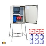 Bouw aansluitkast 40A kWh | KEM4002 | 3x CEE 32A 5p 380V 6x schuko 16A 230V | 105445 | Gratis verzending - JSK Handelsonderneming