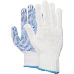 Rondgebreide polyester/katoen handschoen met PVC nop (Doos 25 dozijn) - 1.14.241.10 - JSK Handelsonderneming