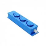 Snoercentrale KERAF blauw met 3 inbouw contactdozen doorlus 16A, 250V~ type 16DL 106965 - JSK Handelsonderneming