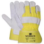 111080 - A-kwaliteit splitlederen handschoen, zware kwaliteit Worker (Doos 60 paar) - 1.11.080.00 - JSK Handelsonderneming