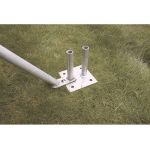 Bouwhek - voetplaat klein - schoorplaat klein voor bouwhek Heras - 128355  - JSK Handelsonderneming