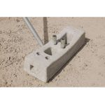 Bouwhek - voetplaat klein - schoorplaat klein voor bouwhek Heras - 128355  - JSK Handelsonderneming