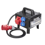 Rubberenveiligheidsverdeler 1600VA "GÜTERSLOH" 1x CEE 32A, 1x CEE 16A, 3x contactdoos 230V - 013.113.0131-2