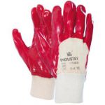 Handschoen PVC rood met tricot manchet en ventilerende rugzijde (Doos 120 paar) - 1.17.020.00 - JSK Handelsonderneming