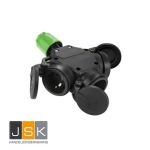 SIROX® XL volrubber 3-voudige hangkoppeling groen met verend klapdeksel - 801.485.07 - JSK Handelsonderneming