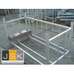 Opslagpallet voor bouwhekblokken - JSK Handelsonderneming