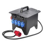 Kleine rubberen verdeelkast "GÖTTINGEN", 2x CEE 16A 400V, 4x contactdoos 230V, met aardlekschakelaar 40A, 0,03A - 077.123.1231 - JSK Handelsonderneming