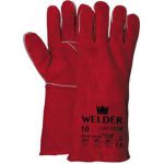 Lashandschoen van rood splitleder (Doos 60 paar) - 1.53.110.00 - JSK Handelsonderneming