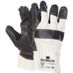 Meubellederen handschoen met donkere kleuren (Doos 120 paar) - 1.11.313.00 - JSK Handelsonderneming