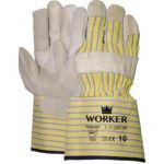 Premium nerflederen handschoen met gele gestreepte kap - 1.11.280.99 - JSK Handelsonderneming