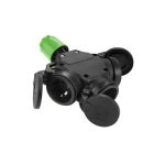 SIROX® XL volrubber 3-voudige hangkoppeling groen met verend klapdeksel - 801.485.07 - JSK Handelsonderneming