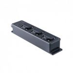 Snoercentrale Keraf 16Z5P zwart met 3 inbouw contactdozen 16A, met 3-fasen aansluitblok 250V~ type 16Z5P 108857 - JSK Handelsonderneming