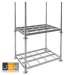 Gegalvaniseerd mobiel stapelrek 1545x1180x310mm / 1370x1000x310mm - excl. buizen - JSK Handelsonderneming