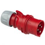 014-6v CEE Contactstop 4-polig, 16A 400V (50+60 Hz) Rood, 6h IP44 SHARK / CEE-plug 16A 4p 6h IP44 SHARK - 102202