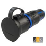 PCE / SIROX Profi contrastekker met deksel, IP54, Zwart/Blauw - 802.516.06