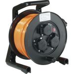 Kabelhaspel 25 meter met 3 contactdozen en PUR-kabel H07BQ-F oranje - 111.113.6258 - gratis verzending - JSK Handelsonderneming