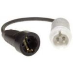 Verloopadapter CEE 3p 16A naar contrastekker 230V - 220348906 - voor scheidingstrafo en dubbel geïsoleerd handgereedschap - JSK Handelsonderneming