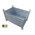 Stapelbak 125x85x86cm type Scafom-Rux Gegalvaniseerd - Habillage galvanisé - Piling box, galvanised - Max. hijslast 2.000 kilogram - 1258586