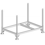 Stapelrek | Stapelpallet | Steigerrek | Stapeljuk | 1250x850mm | inclusief Rongen | 1010.0030 - JSK Handelsonderneming