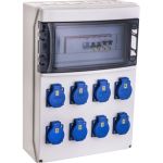 Wandverdeler bedraad | 8x schuko 16A 230V | "WERSAU" | 056.008.0041 - JSK Handelsonderneming