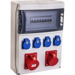 Wandverdeler bedraad | 1x CEE 32A 5p 380V | 1x CEE 16A 5p 380V | 4x schuko 16A 230V | "WERSAU" | 056.114.1120 - JSK Handelsonderneming