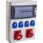 Wandverdeler bedraad | 1x CEE 32A 5p 380V | 1x CEE 16A 5p 380V | 4x schuko 16A 230V | "WERSAU" | 056.114.1121 - JSK Handelsonderneming