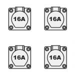 Veiligheidstransformator 4x uitgang 42V | 1300VA | in volrubber kast Ypsilon | 104390 - JSK Handelsonderneming