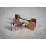 Koppeling beveiligd 42/42 mm | Bouwhekklem 42/42 mm beveiligd | Voorzien van een 3-tandsysteem die alleen te monteren is met een speciale gripsleutel | High Security - JSK Handelsonderneming