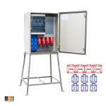 Meterverdeelkast 63 Ampère | KEM6005 | 4x CEE 32A 5p 380V | 6x schuko 16A 230V | 105447 - JSK Handelsonderneming