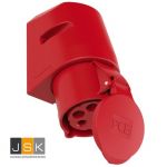 PCE 125-6 CEE-wandcontactdoos 32 A 5-polig | 415V 6h | PCE 125-6V | kleur Rood | 102608/601.256