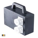 Veiligheidstransformator 42V 300VA | 2x uitgang 42V 16A 2p in volrubber kast Prisma | 104388 - JSK Handelsonderneming