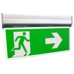 LED Nooduitgang Armatuur 3 Watt | Voor wand en plafond | Inclusief 3 pictogramstickers | 90 lumen | Ni-Cd 3.6V 1200 mAH | 370x210x38mm | 818784 - JSK Handelsonderneming