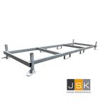 Bouwhekpallet laag model 120 cm | Stapelpallet voor lage bouwhekken | Horizontaal gestapeld - JSK Handelsonderneming